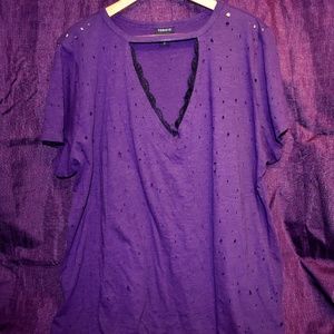 Torrid Size 3 Choker Neck Tee.